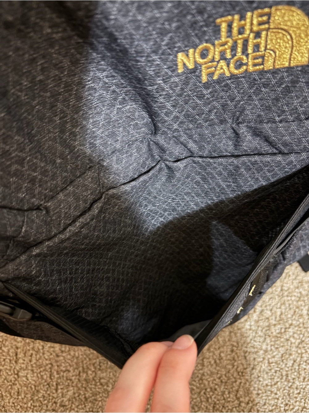 The North Face Women’s Recon Black/Gray Backpack with Yellow Gold Accents ✨🖤 - Picture 12 of 16